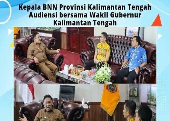 Kepala BNN Provinsi Kalimantan Tengah Audiensi Bersama Wakil Gubernur Kalimantan Tengah