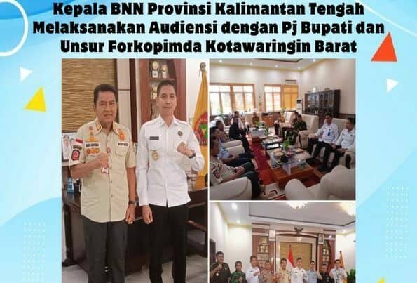 Kepala BNN Provinsi Kalimantan Tengah Melaksanakan Audiensi Dengan Pj Bupati dan Forkopimda Kabupaten Kotawaringin Barat