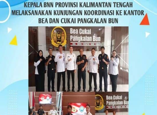 Kepala BNN Provinsi Kalimantan Tengah Melaksanakan Kunjungan Koordinasi Ke Kantor Bea Dan Cukai Pangkalan Bun