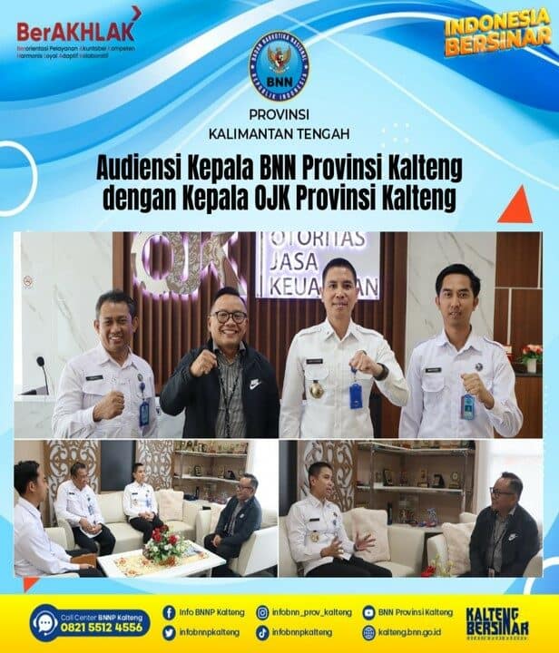 Kegiatan Audiensi Kepala BNN Provinsi Kalteng Dengan Kepala OJK Provinsi Kalteng