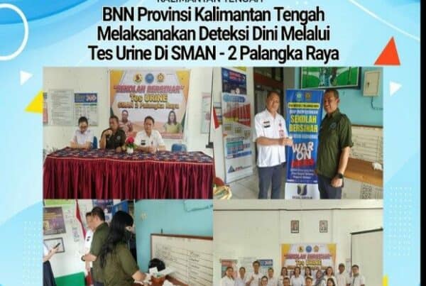 BNN Provinsi Kalimantan Tengah Melaksanakan Deteksi Dini Melalui Tes Urine di SMAN – 2 Palangka Raya
