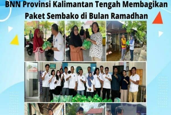 BNN Provinsi Kalimantan Tengah Membagikan Paket Sembako di Bulan Ramadhan