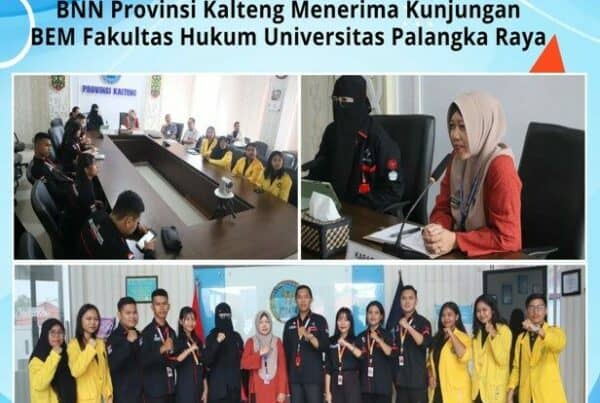Kegiatan BNN Provinsi Kalteng Menerima Kunjungan BEM Fakultas Hukum Universitas Palangka Raya