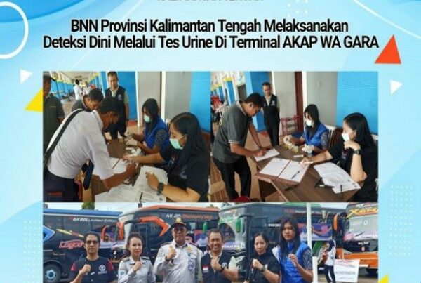 BNN Provinsi Kalimantan Tengah Melaksanakan Deteksi Dini Melalui Tes Urine di BPTB Kalteng – Terminal Akap Wa Gara