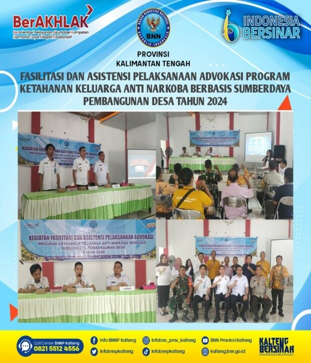 Fasilitasi dan Asistensi Pelaksanaan Advokasi Program Ketahanan Keluarga Anti Narkoba Berbasis Sumberdaya Pembangunan Desa Tahun 2024
