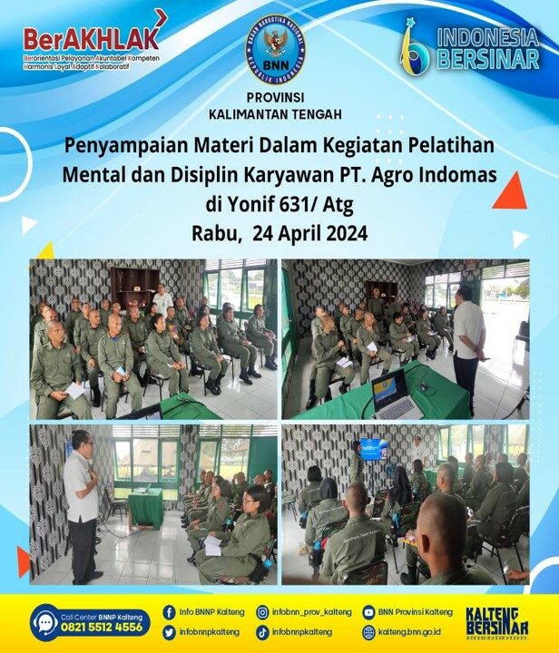 Penyampaian Materi Dalam Kegiatan Pelatihan Mental dan Kedisiplinan Karyawan PT. Agro Indomas Di Yonif 631/Atg