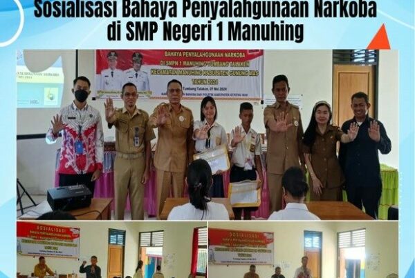 Sosialisasi Bahaya Penyalahgunaan Narkoba di SMPN 1 Manuhing