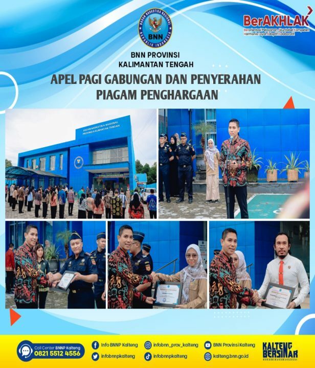 Apel Pagi Gabungan Dan Penyerahan Piagam Penghargaan