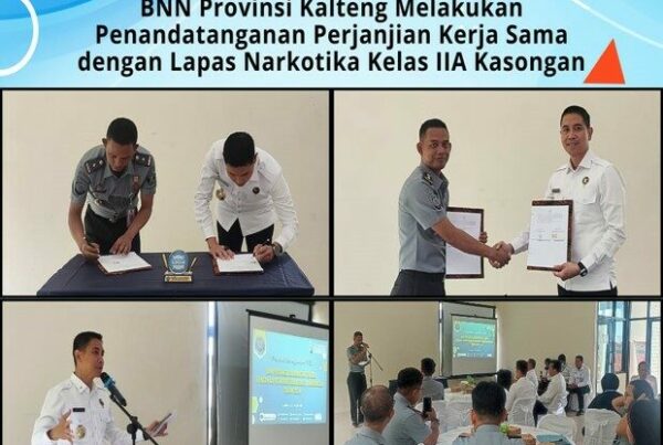BNN Provinsi Kalteng Melakukan Penandatanganan Perjanjian Kerja Sama Dengan Lapas Narkotika Kelas IIa Kasongan