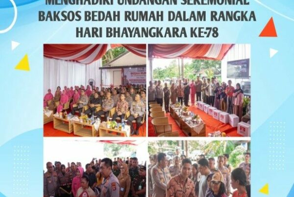 Kepala BNN Provinsi Kalimantan Tengah Menghadiri Undangan Seremonial Baksos Bedah Rumah Dalam Rangka Hari Bhayangkara Ke-78