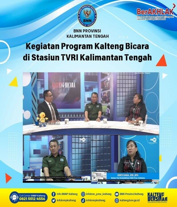 Dialog Kalteng Bicara Dalam Rangka Hari Anti Narkotika Internasional Tahun 2024 di Stasiun Tvri Kalimantan Tengah