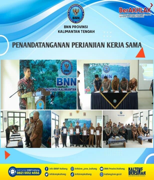 Penandatanganan Perjanjian Kerja Sama dengan Dinas Kesehatan Provinsi Kalimantan Tengah, Biddokkes Polda Kalimantan Tengah, Rumah Sakit Jiwa Kalawa Atei Provinsi Kalimantan Tengah, Rumah Sakit Bhayangkara Palangka Raya, dan Apotek Fiz