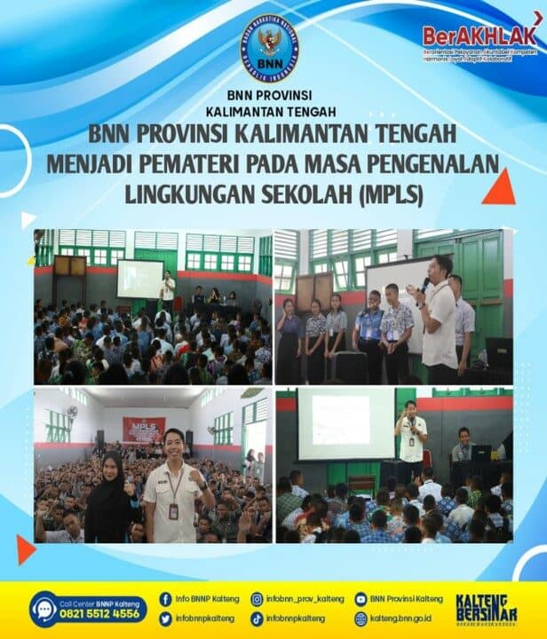 Kegiatan BNN Provinsi Kalimantan Tengah Menjadi Pemateri Pada Masa Pengenalan Lingkungan Sekolah