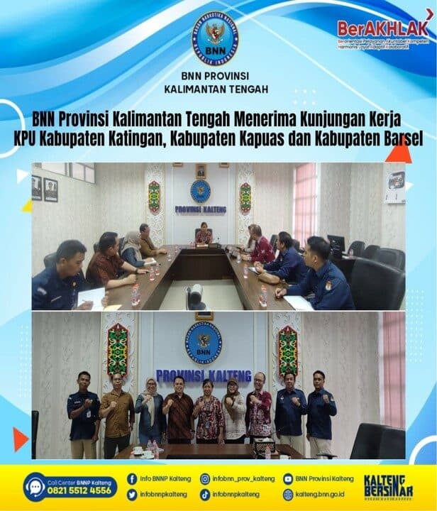 Kegiatan Bnn Provinsi Kalimantan Tengah Menerima Kunjungan Kerja KPU Kabupaten Katingan, Kabupaten Kapuas dan Kabupaten Barsel