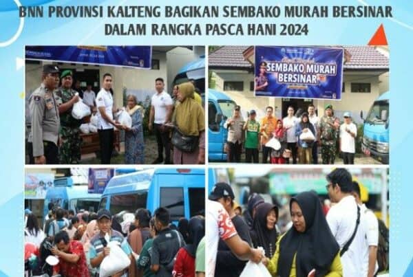 Kegiatan BNN Provinsi Kalteng Bagikan Sembako Murah Bersinar Dalam Rangka Pasca HANI 2024