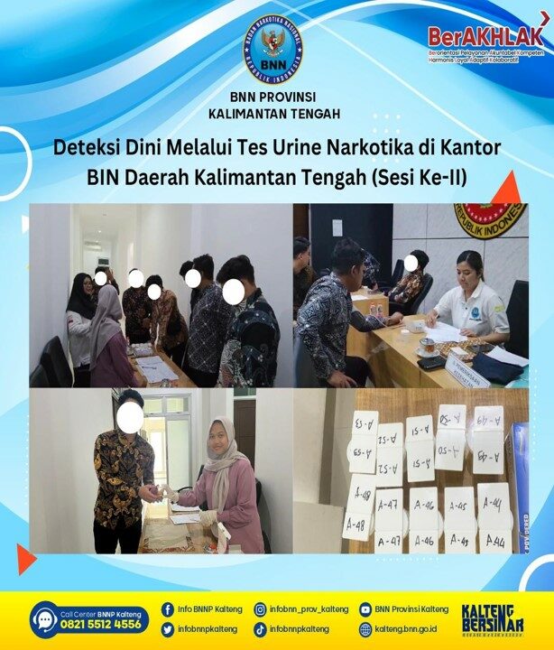 Deteksi Dini Melalui Tes Urine Narkotika di Kantor Bin Daerah Kalimantan Tengah (Sesi Ke-II)