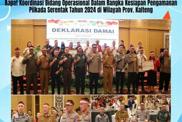 Rapat Koordinasi Bidang Operasional dalam Rangka Kesiapan Pengamanan Pilkada Serentak Tahun 2024 di Wilayah Prov. Kalteng