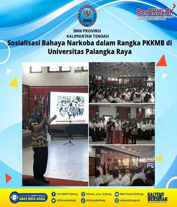 Sosialisasi Bahaya Narkoba Dalam Rangka PKKMB di Universitas Palangka Raya