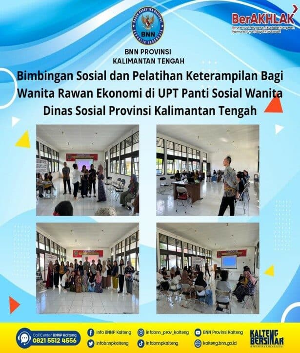 Narasumber Bimbingan Sosial dan Pelatihan Keterampilan Bagi Wanita Rawan Ekonomi di UPT Panti Sosial Wanita Dinas Sosial Provinsi Kalimantan Tengah