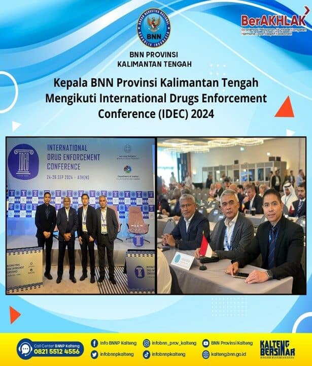 Kepala BNN Provinsi Kalimantan Tengah Mengikuti International Drugs Enforcement Conference (IDEC) 2024