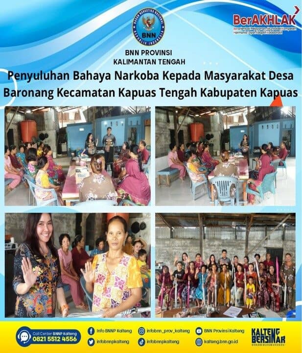 Penyuluhan Bahaya Narkoba Kepada Masyarakat Desa Baronang Kecamatan Kapuas Tengah Kabupaten Kapuas