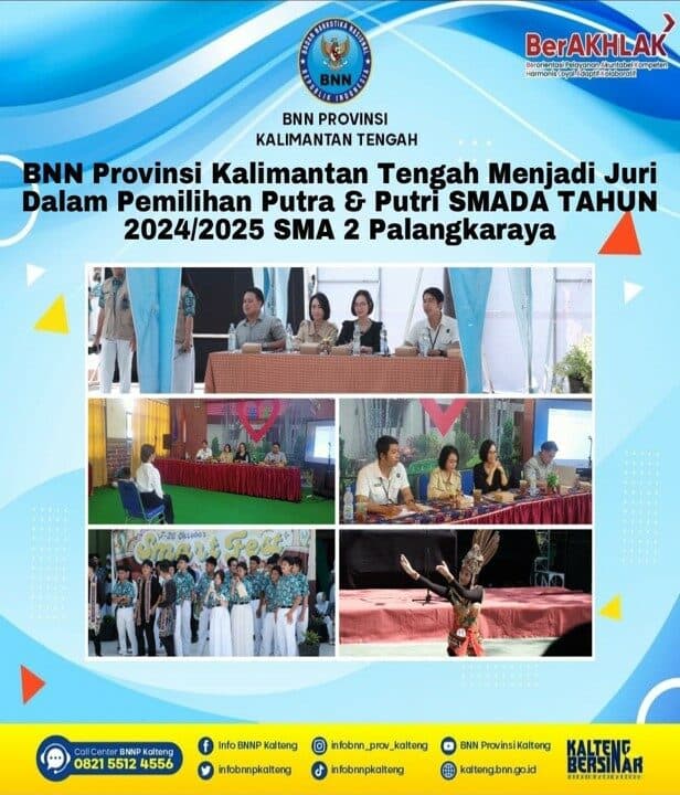 Kegiatan BNN Provinsi Kalimantan Tengah Menjadi Juri dalam Pemilihan Putra & Putri SMADA TAHUN 2024/2025 SMAN 2 Palangkaraya