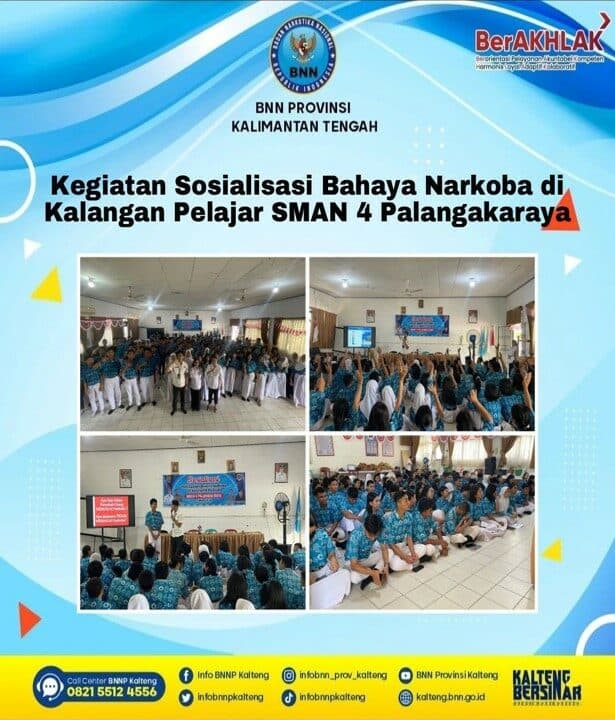 Kegiatan Sosialisasi Bahaya Narkoba di Kalangan Pelajar SMAN 4 Palangka Raya
