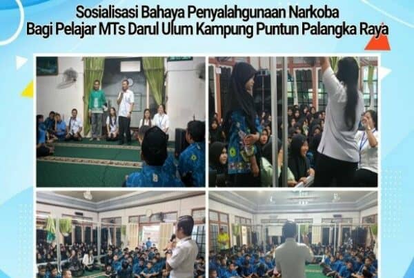 Sosialisasi Bahaya Penyalahgunaan Narkoba Bagi Pelajar MTs Darul Ulum di Kampung Puntun Palangka Raya Sosialisasi Bahaya Penyalahgunaan Narkoba Bagi Pelajar MTs Darul Ulum di Kampung Puntun Palangka Raya