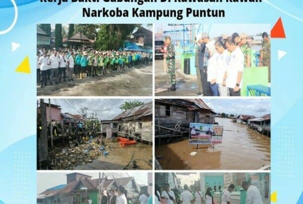Kerja Bakti Gabungan di Kawasan Rawan Narkoba, Kampung Puntun
