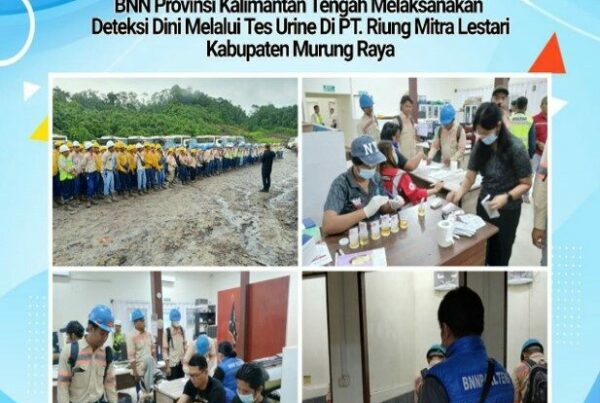 BNN Provinsi Kalimantan Tengah Melaksanakan Deteksi Dini Melalui Tes Urine Di Pt. Riung Mitra Lestari Kabupaten Murung Raya