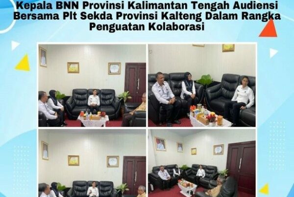 Kepala BNN Provinsi Kalimantan Tengah Audiensi Bersama Plt. Sekda Provinsi Kalteng Dalam Rangka Penguatan Kolaborasi P4GN