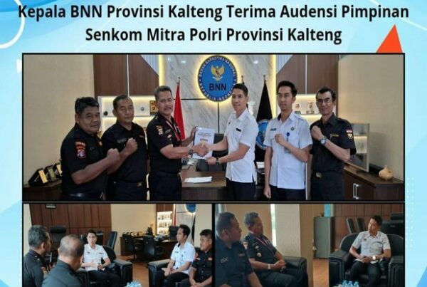 Kepala BNN Provinsi Kalteng Terima Audensi Pimpinan Senkom Mitra Polri Provinsi Kalteng